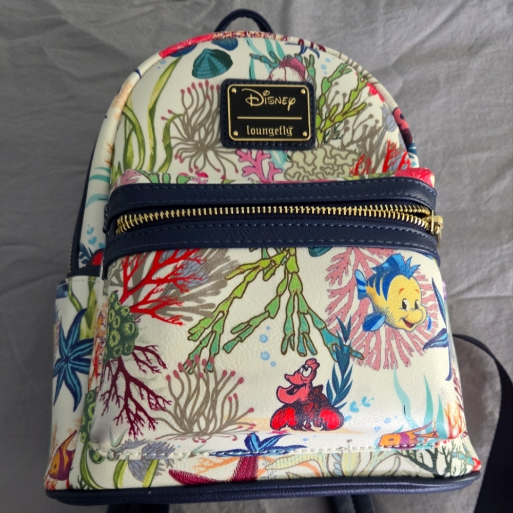Disney Loungefly Under the Sea Mini Backpack